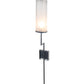 Meyda Lighting Ausband 7" Extreme Chrome Wall Sconce With Frosted Clear Contrail Mist Idalight Shade