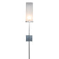 Meyda Lighting Ausband 7" Extreme Chrome Wall Sconce With Frosted Clear Contrail Mist Idalight Shade