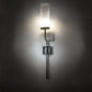 Meyda Lighting Ausband 7" Light Gray Wrinkle Wall Sconce With Contrail Mist Idalight Shade