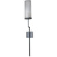 Meyda Lighting Ausband 7" Light Gray Wrinkle Wall Sconce With Contrail Mist Idalight Shade
