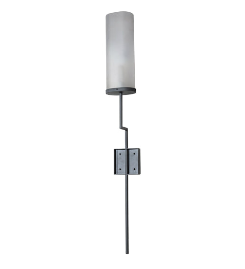 Meyda Lighting Ausband 7" Light Gray Wrinkle Wall Sconce With Contrail Mist Idalight Shade