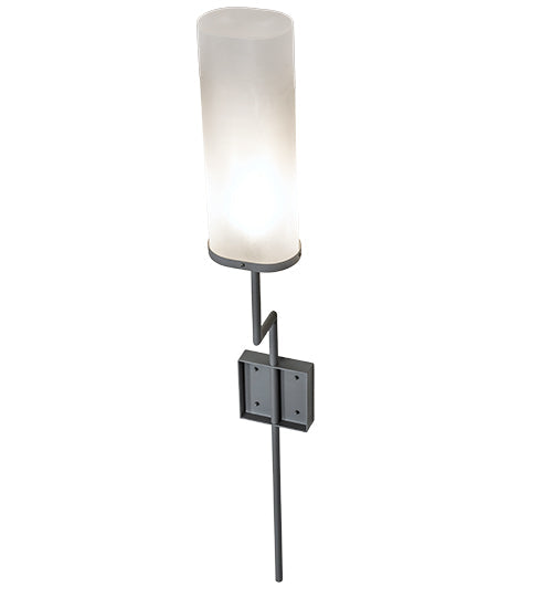 Meyda Lighting Ausband 7" Light Gray Wrinkle Wall Sconce With Contrail Mist Idalight Shade