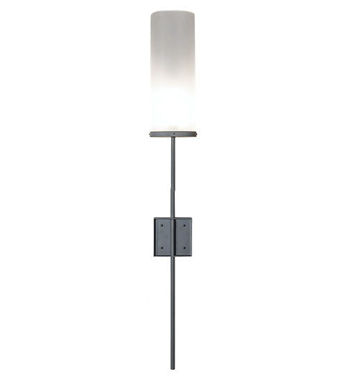 Meyda Lighting Ausband 7" Light Gray Wrinkle Wall Sconce With Contrail Mist Idalight Shade