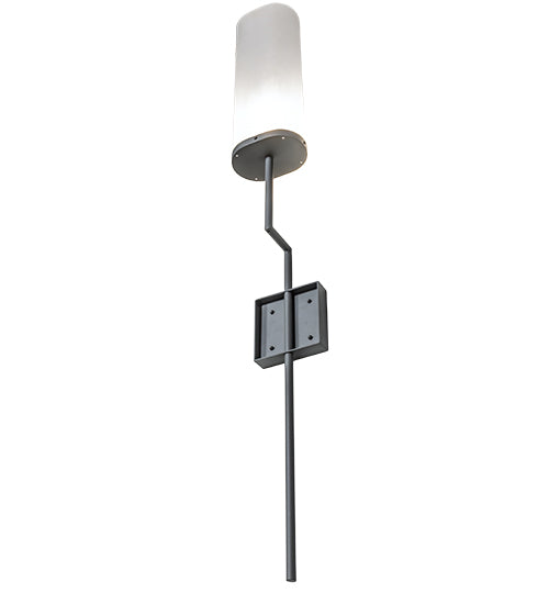 Meyda Lighting Ausband 7" Light Gray Wrinkle Wall Sconce With Contrail Mist Idalight Shade