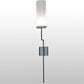 Meyda Lighting Ausband 7" Light Gray Wrinkle Wall Sconce With Contrail Mist Idalight Shade