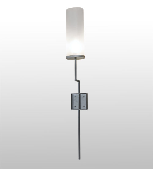 Meyda Lighting Ausband 7" Light Gray Wrinkle Wall Sconce With Contrail Mist Idalight Shade