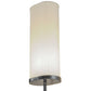 Meyda Lighting Ausband 8" Black Chrome On Nickel Wall Sconce With Eggshell Textrene Shade