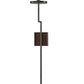 Meyda Lighting Ausband 8" Black Chrome On Nickel Wall Sconce With Eggshell Textrene Shade