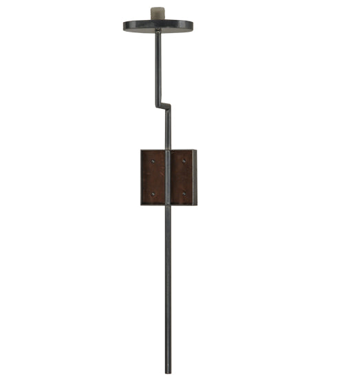 Meyda Lighting Ausband 8" Black Chrome On Nickel Wall Sconce With Eggshell Textrene Shade