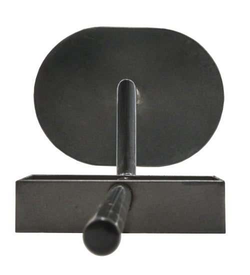 Meyda Lighting Ausband 8" Black Chrome On Nickel Wall Sconce With Eggshell Textrene Shade