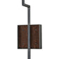 Meyda Lighting Ausband 8" Black Chrome On Nickel Wall Sconce With Eggshell Textrene Shade