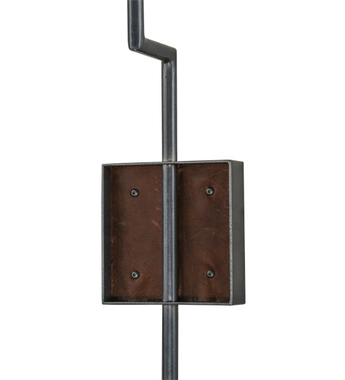 Meyda Lighting Ausband 8" Black Chrome On Nickel Wall Sconce With Eggshell Textrene Shade