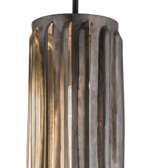 Meyda Lighting Ausband Turbine 10" Old Wrought Iron Pendant Light