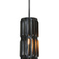 Meyda Lighting Ausband Turbine 7" Black Chrome Over Nickel Mini Pendant Light