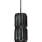 Meyda Lighting Ausband Turbine 7" Black Chrome Over Nickel Mini Pendant Light
