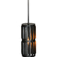Meyda Lighting Ausband Turbine 7" Black Chrome Over Nickel Mini Pendant Light
