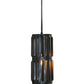 Meyda Lighting Ausband Turbine 7" Black Chrome Over Nickel Mini Pendant Light