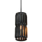 Meyda Lighting Ausband Turbine 7" Black Chrome Over Nickel Mini Pendant Light