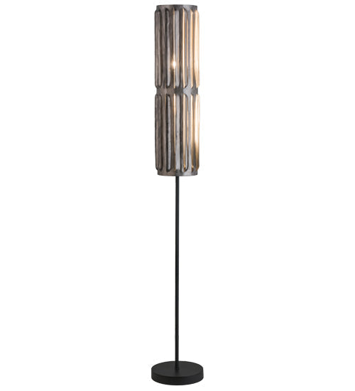 Meyda Lighting Ausband Turbine 70" 2-Light Old Wrought Iron Floor Lamp