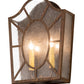 Meyda Lighting Austin 12" 2-Light Cortez Gold Wall Sconce With Clear Seeded Shade Glass
