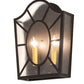 Meyda Lighting Austin 12" 2-Light Oil Rubbed Bronze Wall Sconce With Clear Rainstone Idalight Shade