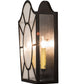 Meyda Lighting Austin 12" 2-Light Oil Rubbed Bronze Wall Sconce With Clear Rainstone Idalight Shade