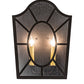 Meyda Lighting Austin 12" 2-Light Oil Rubbed Bronze Wall Sconce With Clear Rainstone Idalight Shade