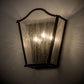 Meyda Lighting Austin 12" 3-Light Blackwash Wall Sconce With Clear Seeded Shade Glass
