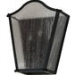 Meyda Lighting Austin 12" 3-Light Blackwash Wall Sconce With Clear Seeded Shade Glass
