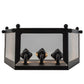 Meyda Lighting Austin 12" 3-Light Blackwash Wall Sconce With Clear Seeded Shade Glass