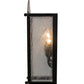 Meyda Lighting Austin 12" 3-Light Blackwash Wall Sconce With Clear Seeded Shade Glass