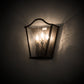 Meyda Lighting Austin 12" 3-Light Coffee Bean Wall Sconce With Clear Seeded Shade Glass