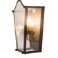 Meyda Lighting Austin 12" 3-Light Coffee Bean Wall Sconce With Clear Seeded Shade Glass