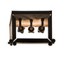 Meyda Lighting Austin 12" 3-Light Coffee Bean Wall Sconce With Clear Seeded Shade Glass