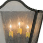 Meyda Lighting Austin 12" 3-Light Copper Rust Wall Sconce With Clear Seeded Shade Glass