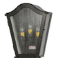 Meyda Lighting Austin 12" 3-Light Timeless Bronze Wall Sconce With Clear Seeded Shade Glass