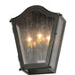 Meyda Lighting Austin 12" 3-Light Timeless Bronze Wall Sconce With Clear Seeded Shade Glass