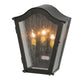 Meyda Lighting Austin 12" 3-Light Timeless Bronze Wall Sconce With Clear Seeded Shade Glass