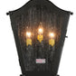 Meyda Lighting Austin 12" 3-Light Timeless Bronze Wall Sconce With Clear Seeded Shade Glass