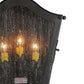 Meyda Lighting Austin 12" 3-Light Timeless Bronze Wall Sconce With Clear Seeded Shade Glass
