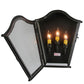Meyda Lighting Austin 12" 3-Light Timeless Bronze Wall Sconce With Clear Seeded Shade Glass
