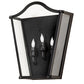 Meyda Lighting Austin 15" 3-Light Blackwash Wall Sconce With Clear Shade Glass