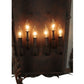 Meyda Lighting Austin 26" 6-Light Cajun Spice Wall Sconce With Clear Seeded Shade Glass