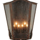 Meyda Lighting Austin 26" 6-Light Cajun Spice Wall Sconce With Clear Seeded Shade Glass