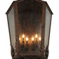 Meyda Lighting Austin 26" 6-Light Cajun Spice Wall Sconce With Clear Seeded Shade Glass