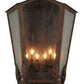 Meyda Lighting Austin 26" 6-Light Cajun Spice Wall Sconce With Clear Seeded Shade Glass