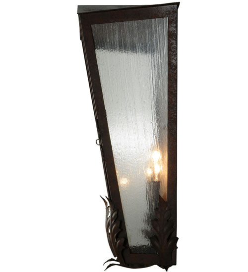 Meyda Lighting Austin 26" 6-Light Cajun Spice Wall Sconce With Clear Seeded Shade Glass