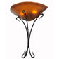 Meyda Lighting Autumn Moon 18" 2-Light Black Wall Sconce With Amber Mica Shade Glass