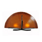 Meyda Lighting Autumn Moon 18" 2-Light Black Wall Sconce With Amber Mica Shade Glass