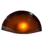 Meyda Lighting Autumn Moon 18" Timeless Bronze Wall Sconce With Amber Shade Glass